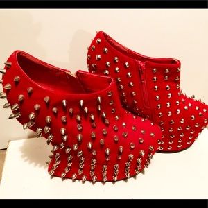 Fairly new Red edgy spike heels